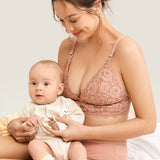 Women's Lace Nursing Bralette Cream Coffee