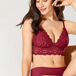Women's Lace Nursing Bralette Cerise