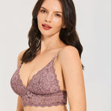 Women's Lace Nursing Bralette Rose Brown
