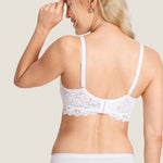 Women's Supportive Lace Nursing Bralette Snow White