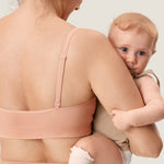 Women's Ribbed Scoop Nursing Bralette Candy Pink
