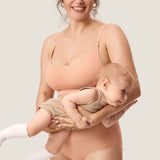 Women's Ribbed Scoop Nursing Bralette Candy Pink
