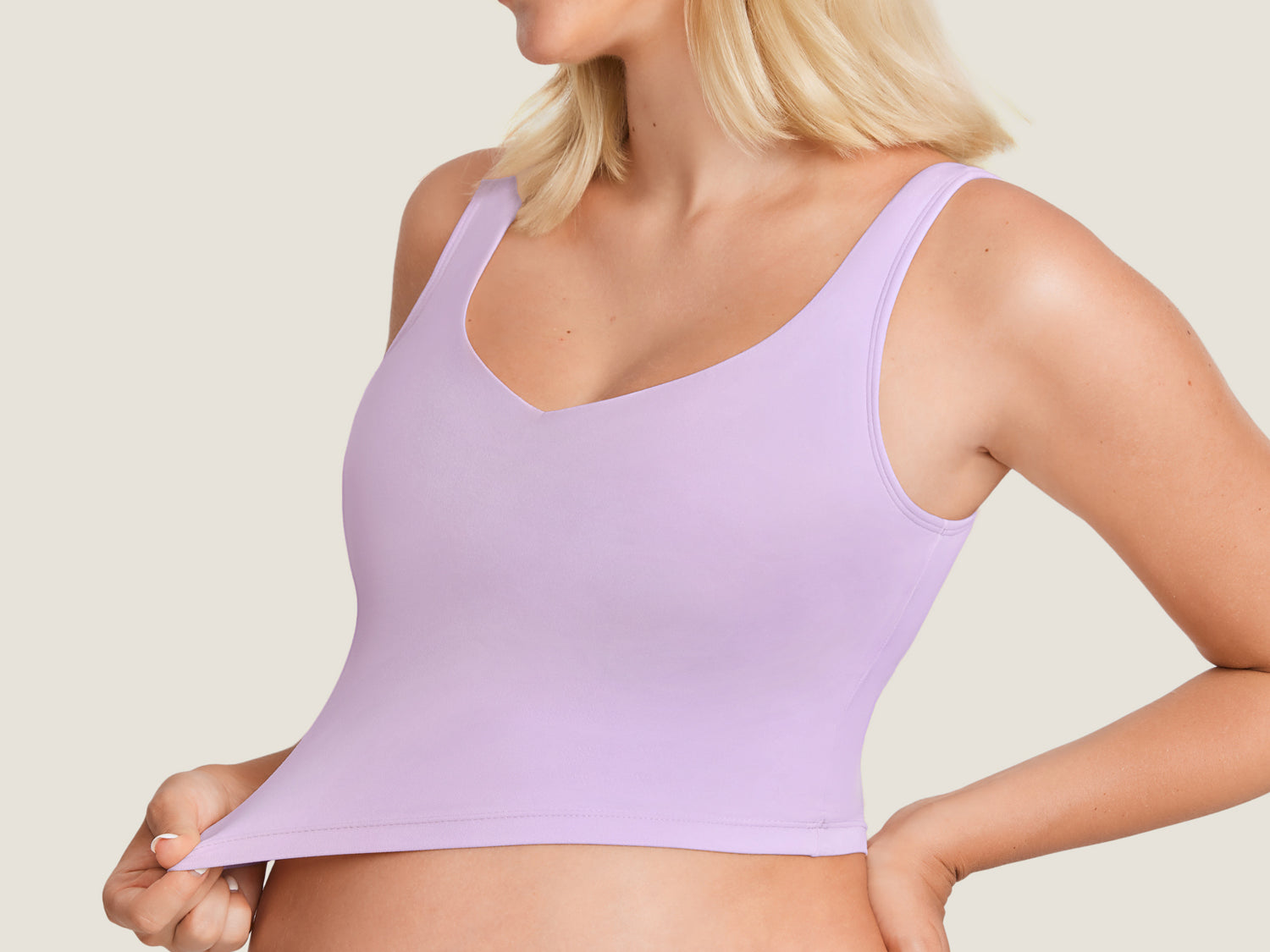 Women's V Neck Nursing Crop Tank Top Tornado