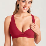 Women's Crossover Racerback Nursing Bra Wheat Beige