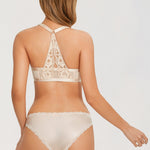 Women's Lacy Racerback Bra Beige