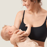 Women's Ribbed Scoop Nursing Bralette Gravel Beige
