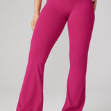 Women's Hugcurve No Front Seam Flare Leggings 31'' Rose Magenta