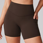 Women's Hugcurve No Front Seam Pockets Shorts 5" Royal Blues