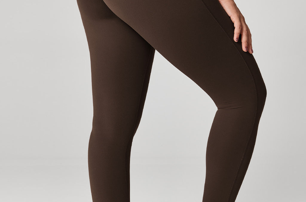 Women's Hugcurve Hidden Scrunch Butt Leggings 25" - No Front Seam Clay Brown