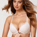 Women's Lacy Racerback Bra Coconut White