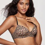 Women's Everyday Push Up Bra Natural Leopard