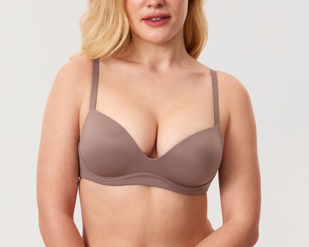 Women's Everyday Push Up Bra Brown Purple