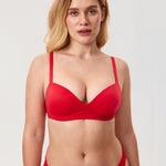 Women's Everyday Push Up Bra Deep Red