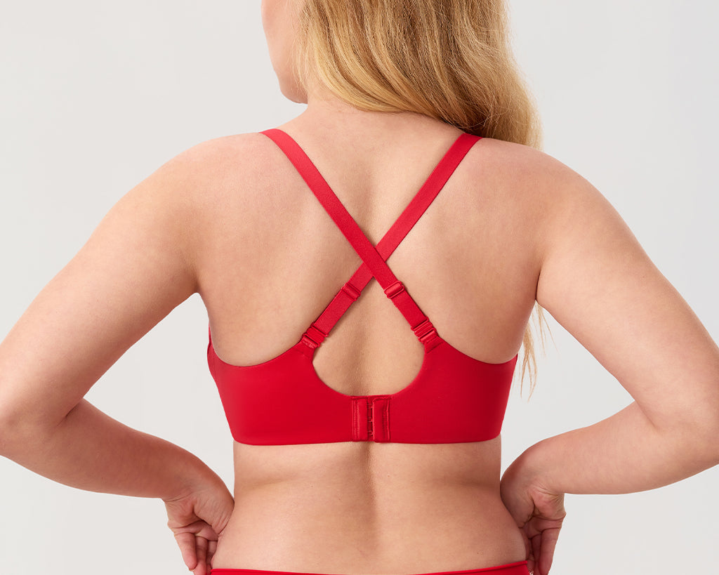 Women's Everyday Push Up Bra Deep Red