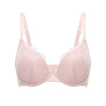 Women's Lacy Plunge Push Up Bra Gentle Rose