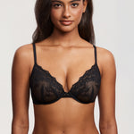 Women's Romantic Lace Plunge Bra Candy Pink