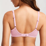 Women's Sexy Mesh Underwire Balconette Bra Sweet Pink