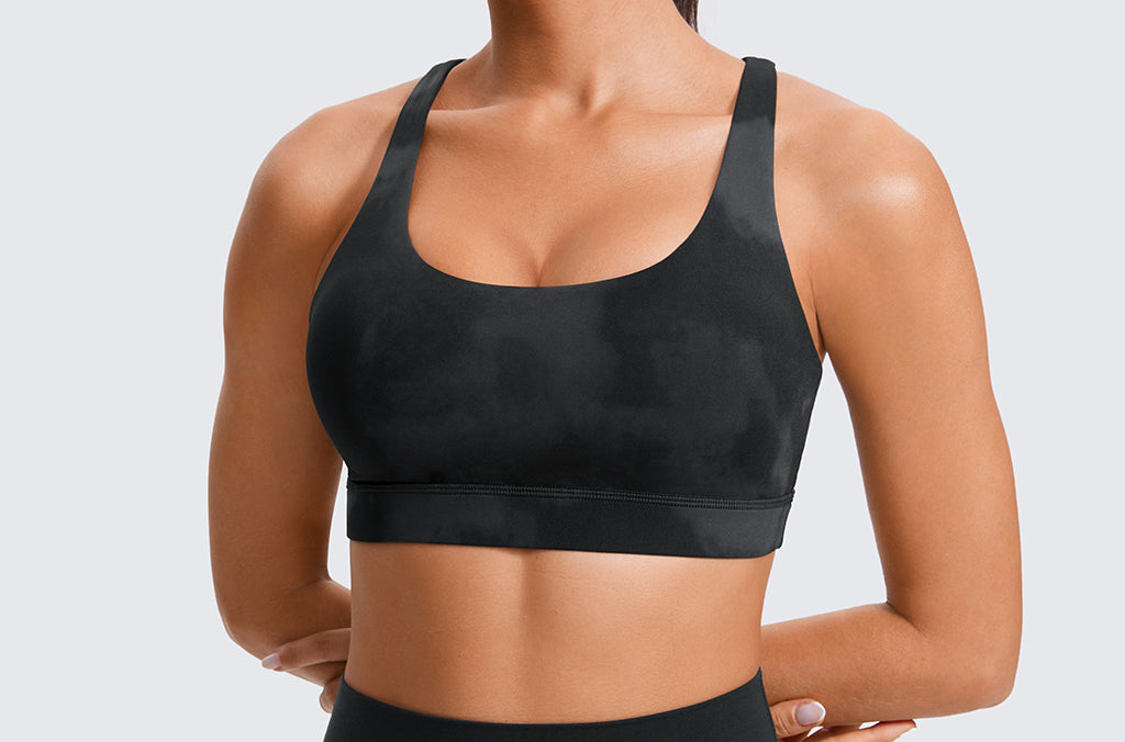CRZ YOGA Women's Cross Back Sports Bra Arctic Plum