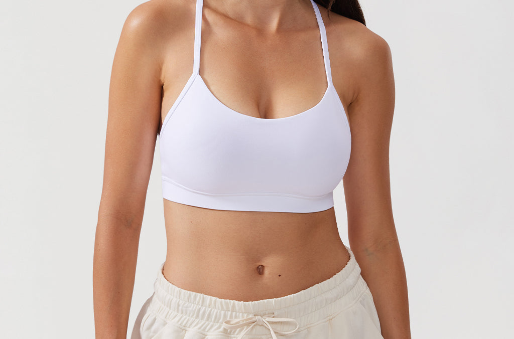 CRZ YOGA Women's Y Back Sports Bra Black