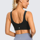 CRZ YOGA Women's U Back Sports Bra Black