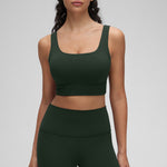CRZ YOGA Women's U Back Sports Bra Legend Green