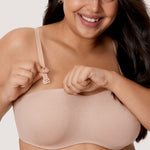 Women's Bandeau Strapless Bra Oatmeal Heather