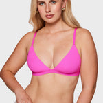 Women's Soft Triangle Bralette Glitter Rose