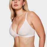 Women's Soft Triangle Bralette Coconut White