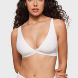 Women's Inbarely® Soft Deep V Triangle Bralette Snow White