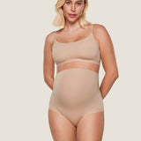 Women's High Waist Full Coverage Maternity Panties 2 Pack Wheat (2pack) @model_info:SHOPIFY2