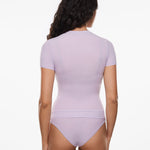 Women's Single Layer Basic Short Sleeve Top - Crew Neck Orchid Hush