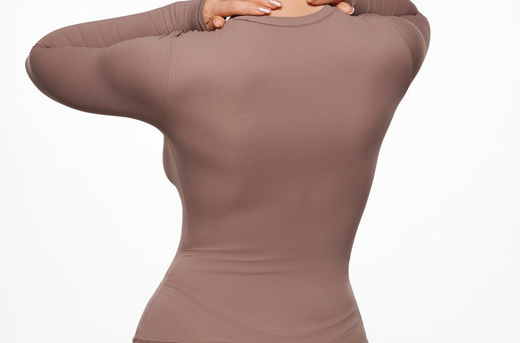 Women's Single-Layer Basic Long Sleeve Shirts Brown Purple