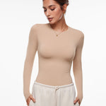 Women's Thermal Crewneck Long Sleeve Top Hazelnut