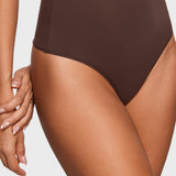Women's Cozy High Waisted Thongs 3 Pack Hazelnut (3pack)