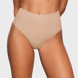 Women's Cozy High Waisted Thongs 3 Pack Wheat (3pack)