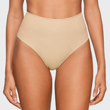 Women's Cozy High Waisted Thongs 3 Pack Light Oatmeal (3pack)