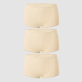 Women's Soft Mid Waist Boy Shorts 3 Pack Light Oatmeal (3pack)