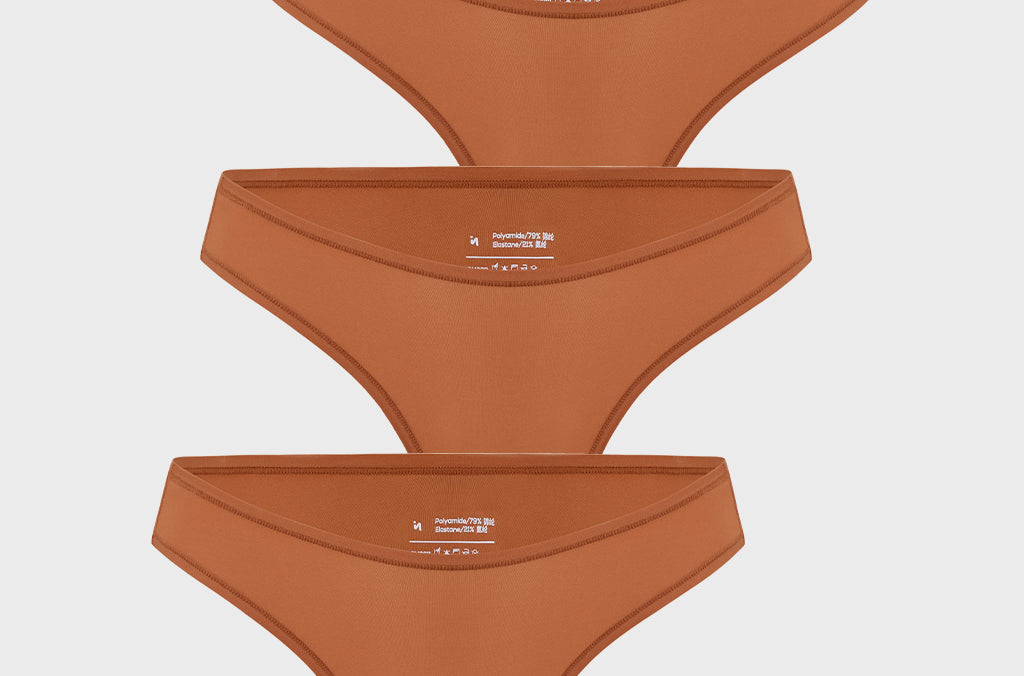 Women's V-shaped Low Rise Thongs 3 Pack Bronze (3pack)