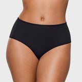 Women's Classic Mid Waist Full Briefs 3 Pack Black 3pack