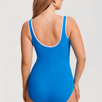Women's Zipper One Piece Swimsuit Madagascar Blue