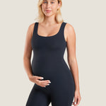 Women's Natrelax® Square Neck Maternity Romper Black