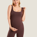 Women's Natrelax® Square Neck Maternity Romper Taupe