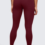 Women's Double Waistseam Leggings 25" Red Merlot