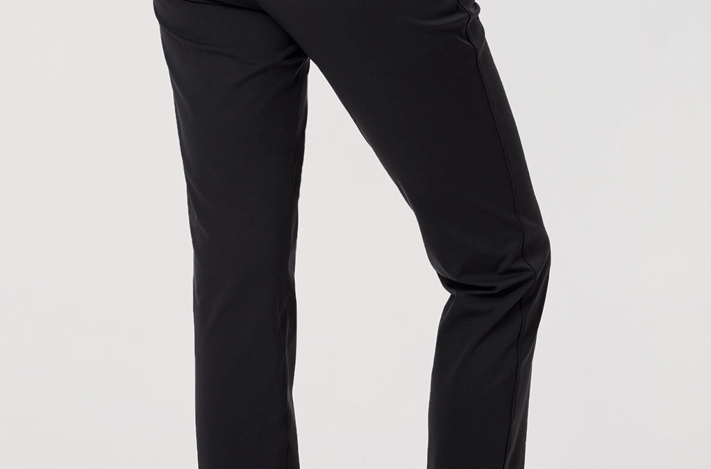 Women's Stretch Drawstring 7/8 Pants with Pockets 27'' Black