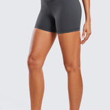 Women's Sleek Basic Biker Shorts 4" Mysterious Grey