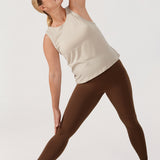 CRZ YOGA Women's Yoga Lounge High Rise Butterluxe Yoga Leggings 25'' Coffee Brown