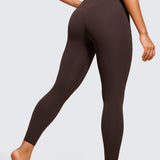 CRZ YOGA Women's Super High Waisted Leggings 25" Hot Fudge Brown