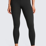 CRZ YOGA Women's High Rise Butterluxe Yoga Leggings 25'' V Cross Waist Hibiscus Purple