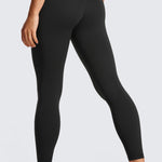 CRZ YOGA Women's High Rise Butterluxe Yoga Leggings 25'' V Cross Waist Hibiscus Purple