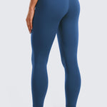 CRZ YOGA Women's High Rise Butterluxe Yoga Leggings 25'' V Cross Waist Black